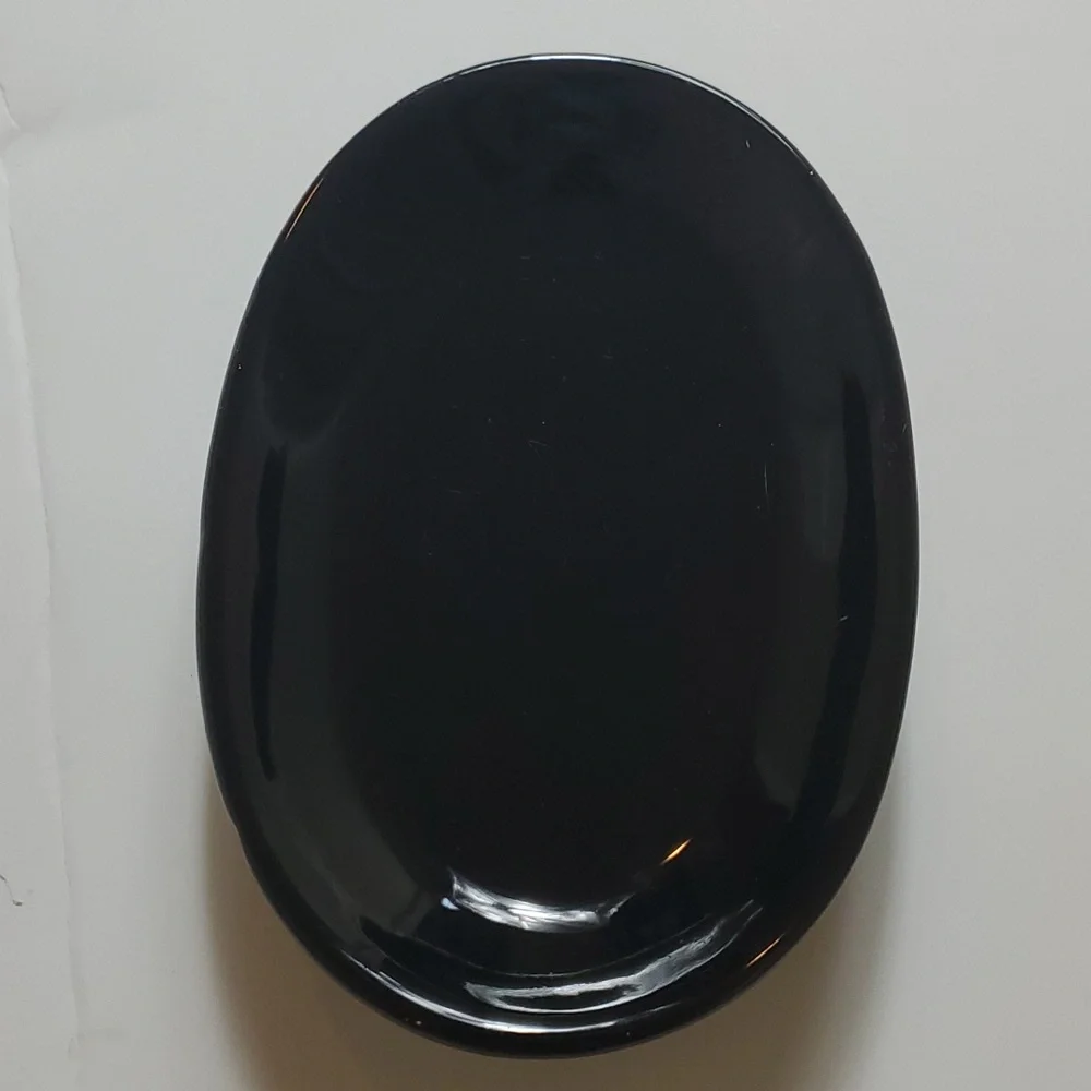 Black toothbrush holder and soap dish set